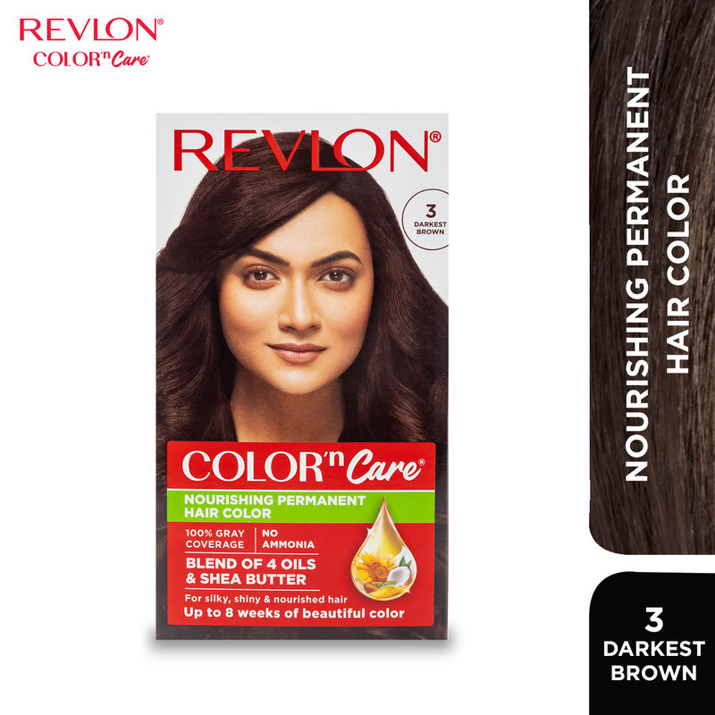 Revlon Color N Care Permanent Hair Color Cream - 3 Darkest Brown