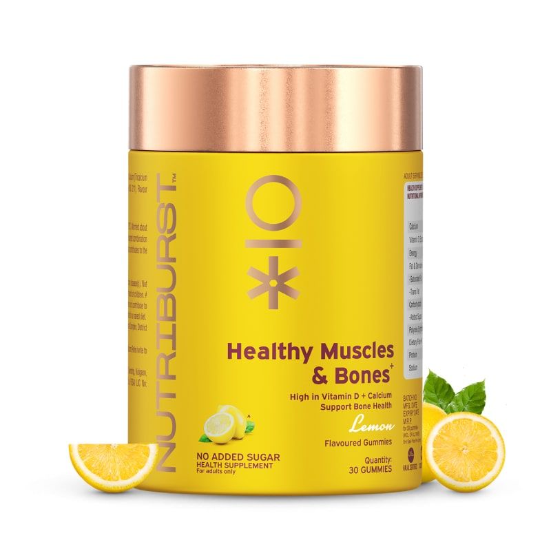 Nutriburst Healthy Muscles & Bones Gummies - Lemon