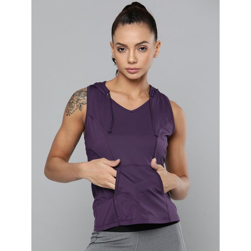 Fitkin Women Sleeveless Hooded Top Purple Buy Fitkin Women Sleeveless