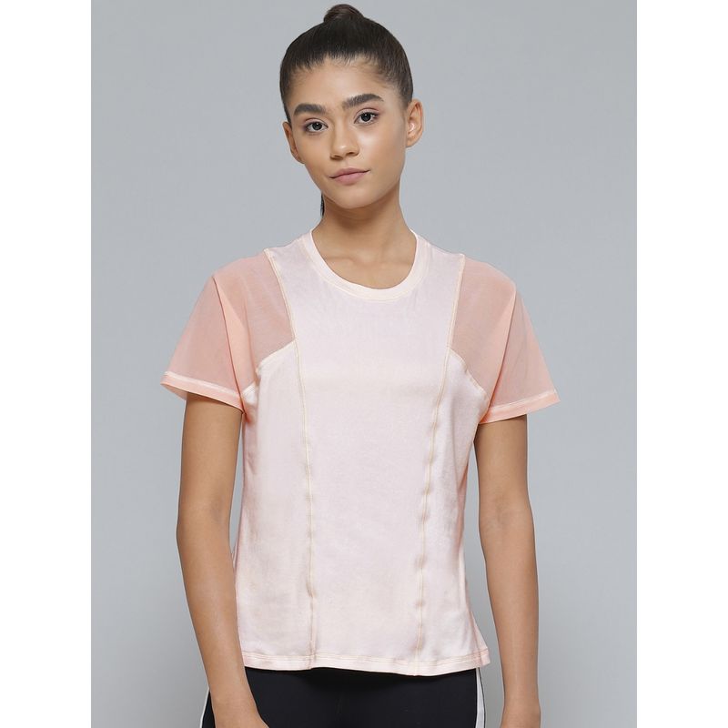 Fitkin Womens Pink Oversized Running Short Sleeve T-Shirt (S)