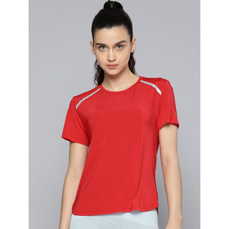 Fitkin Womens Red Short Sleeves T-shirt With Back Design: Buy Fitkin ...