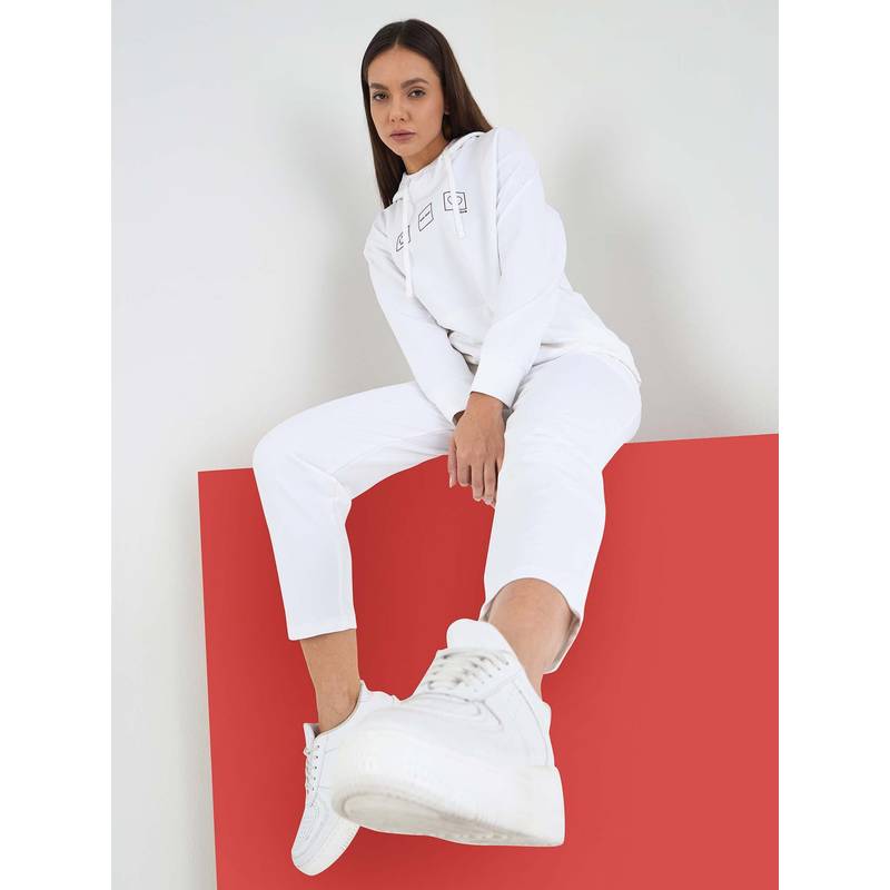 Sweet Dreams Women Solid Tracksuit White (S)