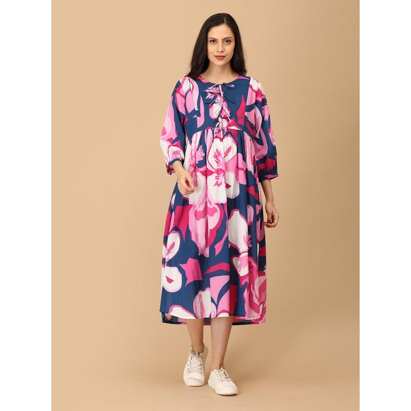 The Mom Store Floriations Maternity And Nursing Dress (S)