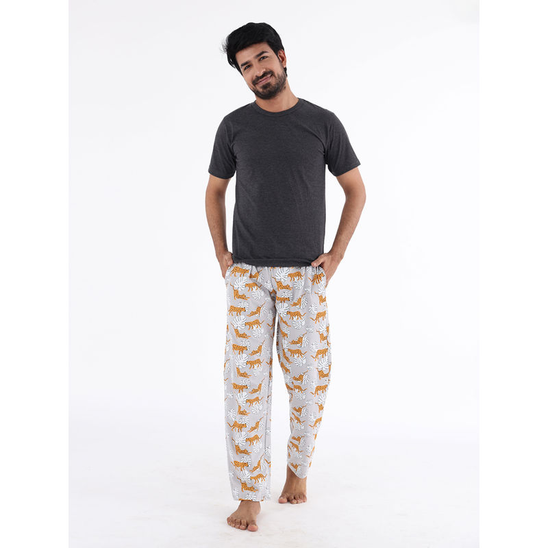 Nite Flite Bagheera Grey Mens Pyjama Set (Set of 2) (2XL)