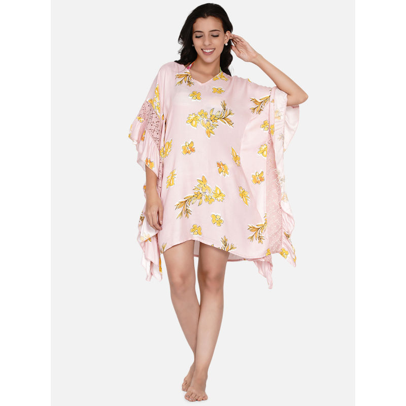 Luxury Printed Kaftan in Pastel Hues main image 0