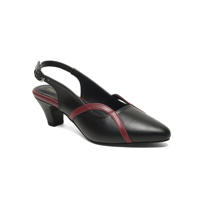 Flat n Heels Women Black Block Heels (EURO 34)