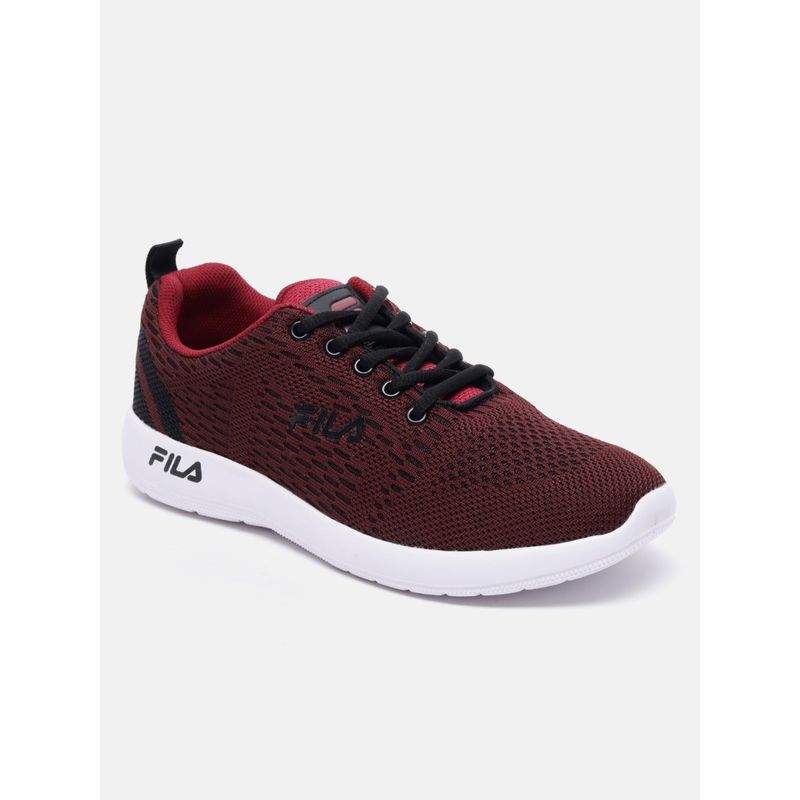 Fila red running shoes store