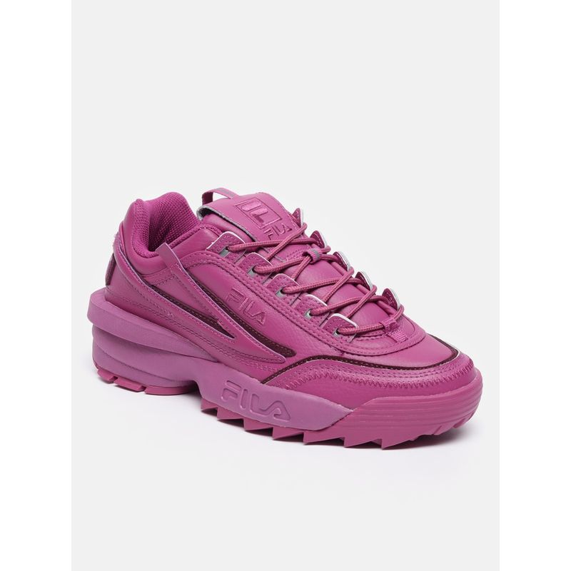 Fila disruptor ii trainers in on sale white with ice pink sole