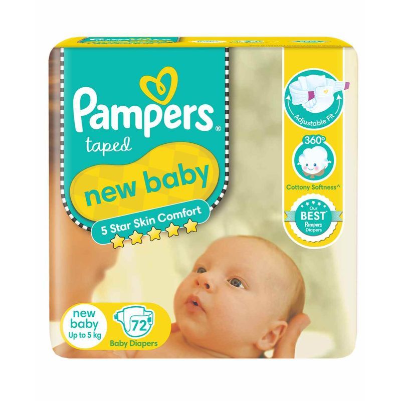 Pampers Active Baby Diapers New Born - 72 Pack