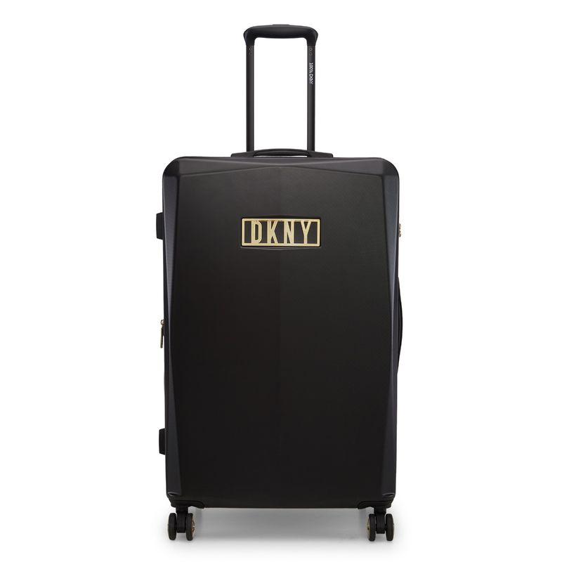 Buy DKNY What A Gem Black Colour Abs Hard Cabin 20 Luggage with Pouch Set of 2 Online