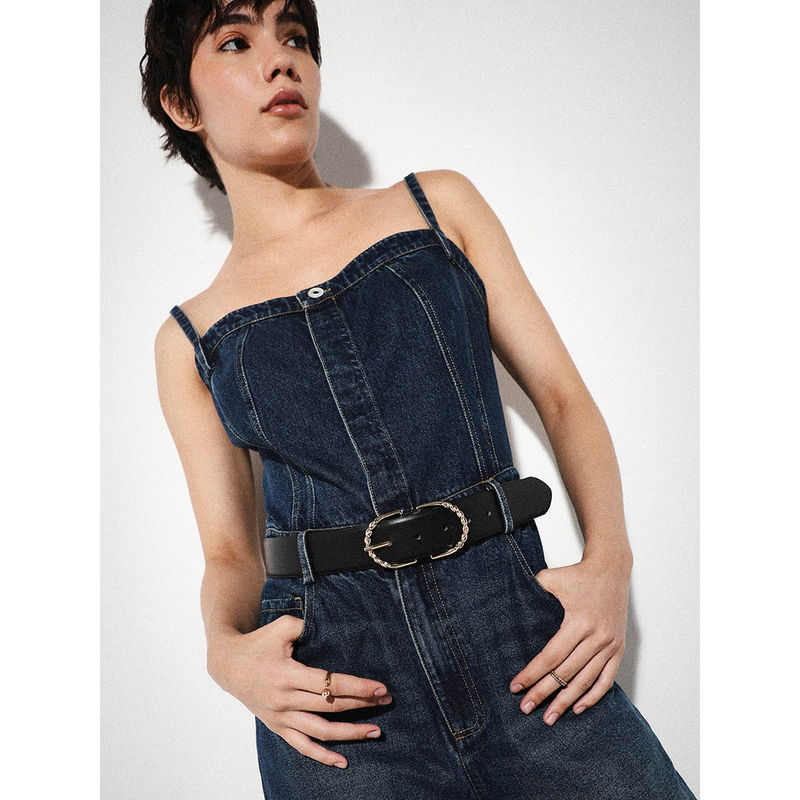 ONLY Women Black Solid Belt (80)