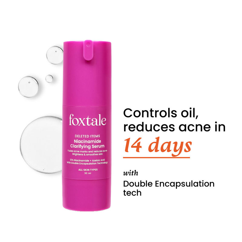 Foxtale 12% Niacinamide Serum with Azelaic Acid for Oil Control & Brightening