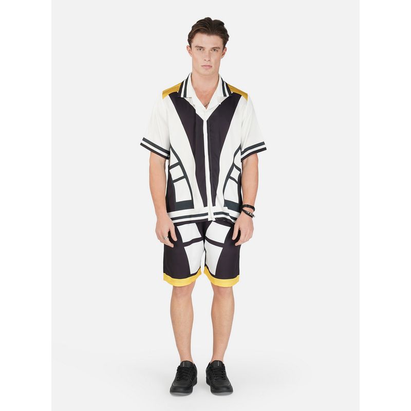 CLUBHAVANA White Velocity Premium Soft Satin Co-Ord Set (XL)