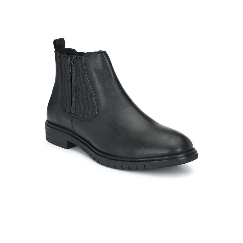 Delize Solid Black Casual Boots (UK 10)