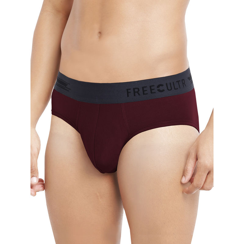 Buy FREECULTR Anti-Microbial Air-Soft Micromodal Underwear Brief Pack Of 1  - Red (XL) Online