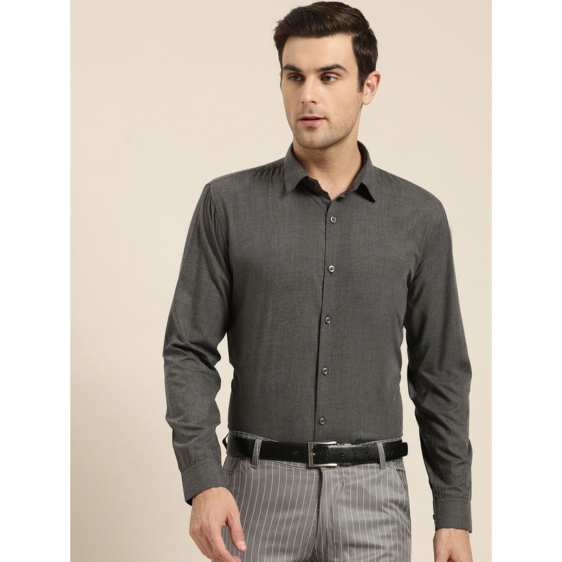 SOJANYA Cotton Charcoal Grey Classic Formal Shirt (36)