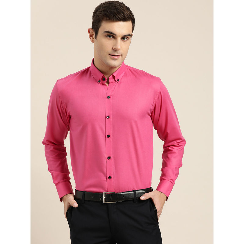 SOJANYA Cotton Dark Pink Formal Shirt (40)