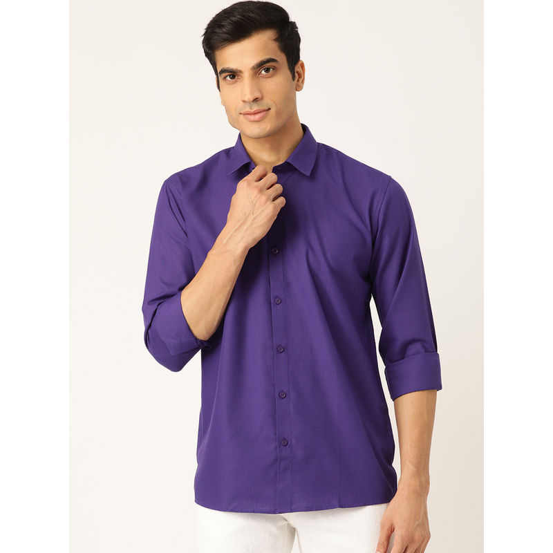SOJANYA Cotton Royal Blue Casual Shirt (36)
