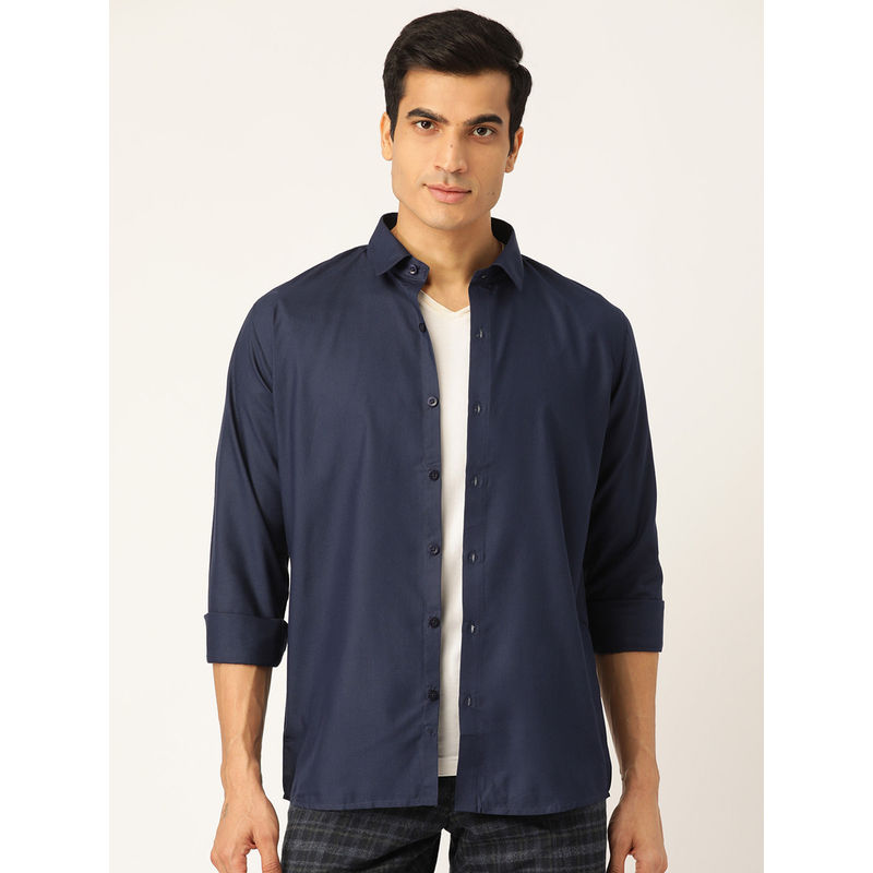 SOJANYA Cotton Navy Blue Casual Shirt (36)