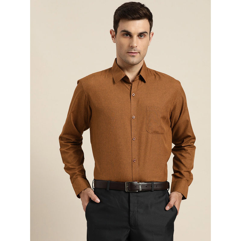 SOJANYA Cotton Copper Casual Classic Shirt (38)
