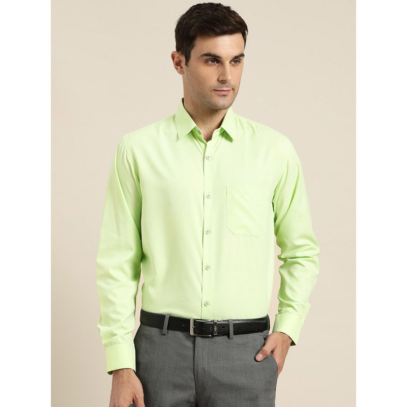 SOJANYA Cotton Lime Green Casual Classic Shirt (38)