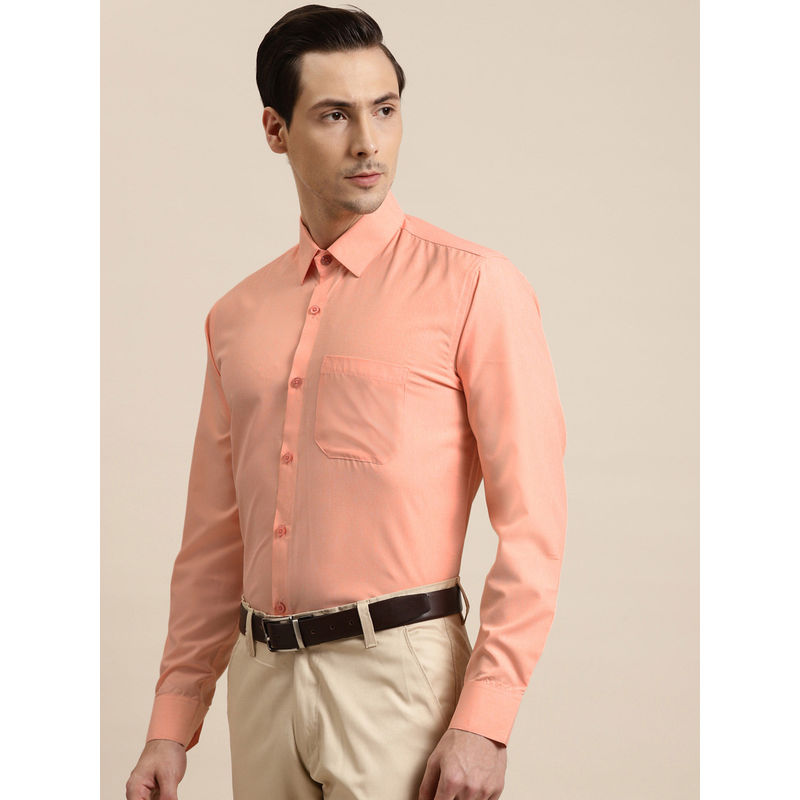 SOJANYA Cotton Peach Formal Classic Shirt (36)