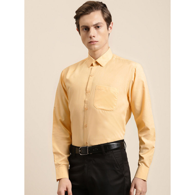 SOJANYA Cotton Yellow Formal Classic Shirt (40)