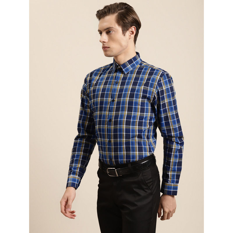 SOJANYA Cotton Royal blue & Navy Formal Shirt (36)