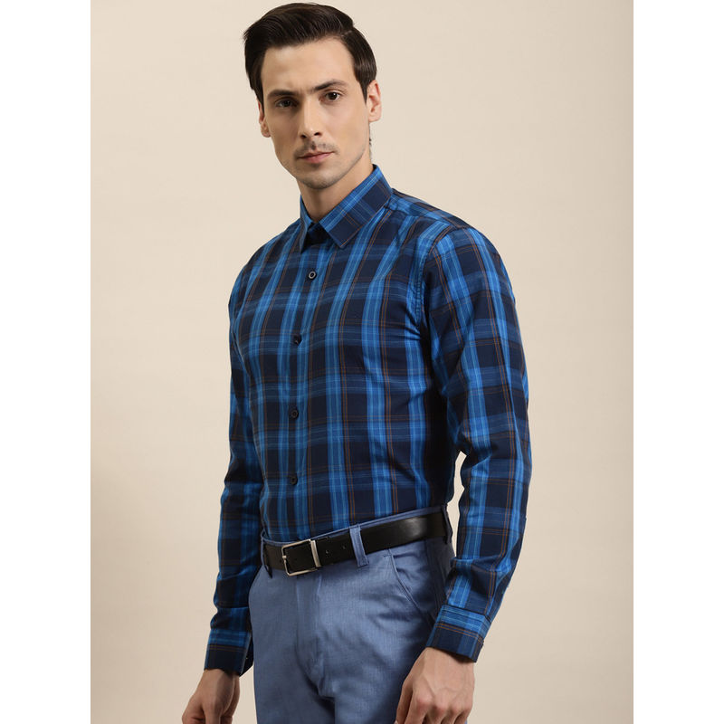 SOJANYA Cotton Navy & Royal blue Formal Shirt (36)