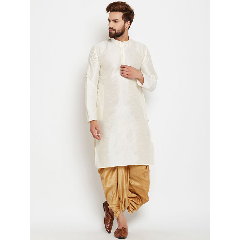 SOJANYA Dupion Silk Dhoti Kurta (Set of 2) (M)