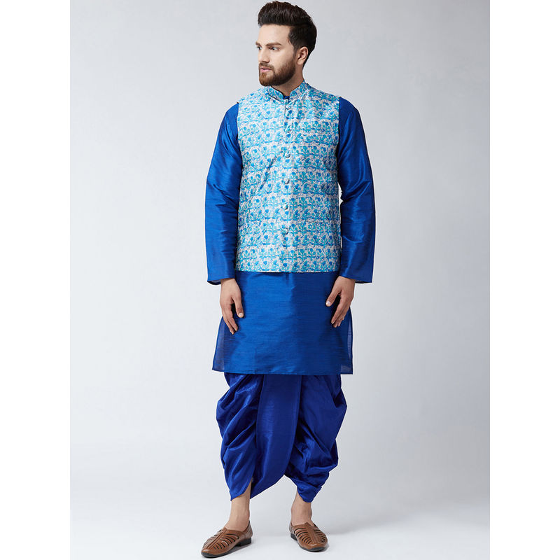 Buy VOLRIX Men's Dupion Silk Dhoti Kurta set Online at Best Prices in