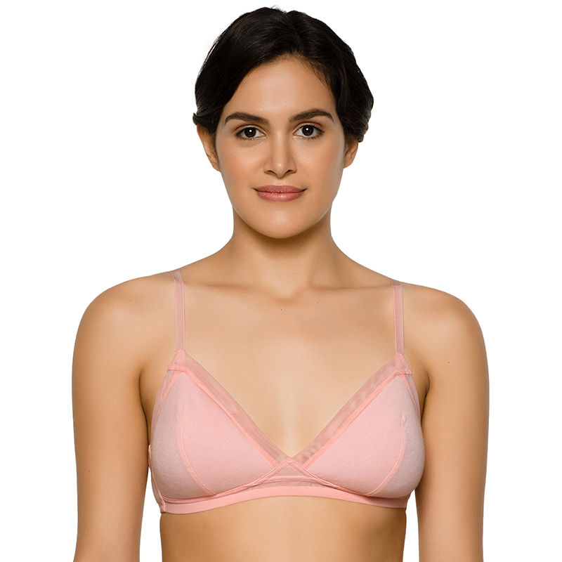 Wacoal Mellow Non-Padded Non-Wired 3/4Th Cup Everyday Comfort Bra - Peach (S)