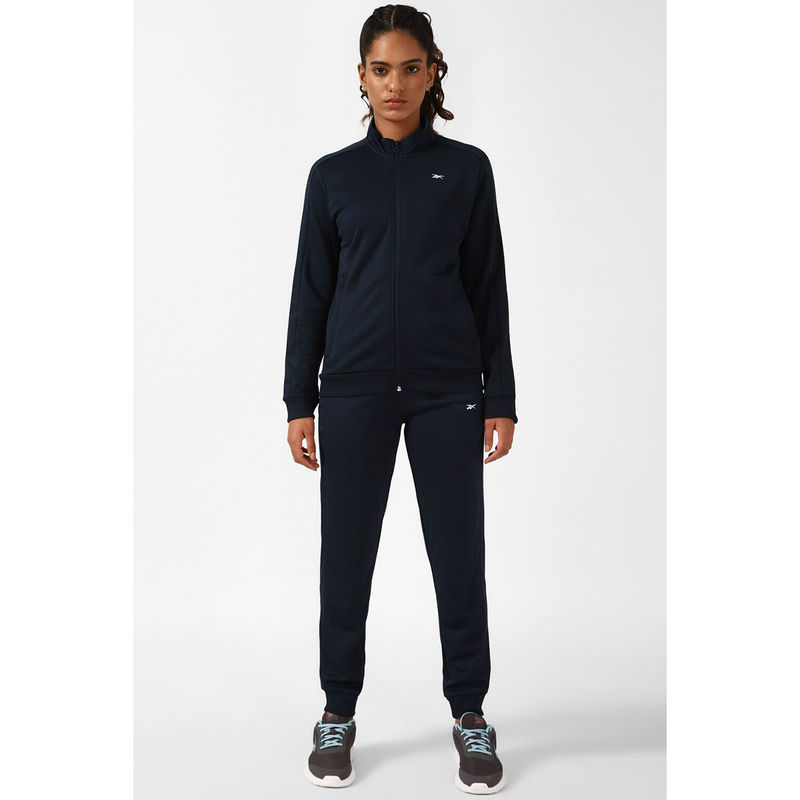Reebok Women Navy Blue Tracksuit (Set of 2) (XS)