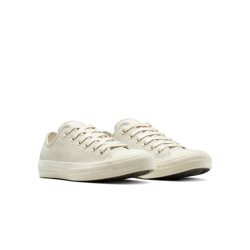 Converse Beige Unisex Chuck Taylor All Star Suede Low Top Sneaker (UK 8)