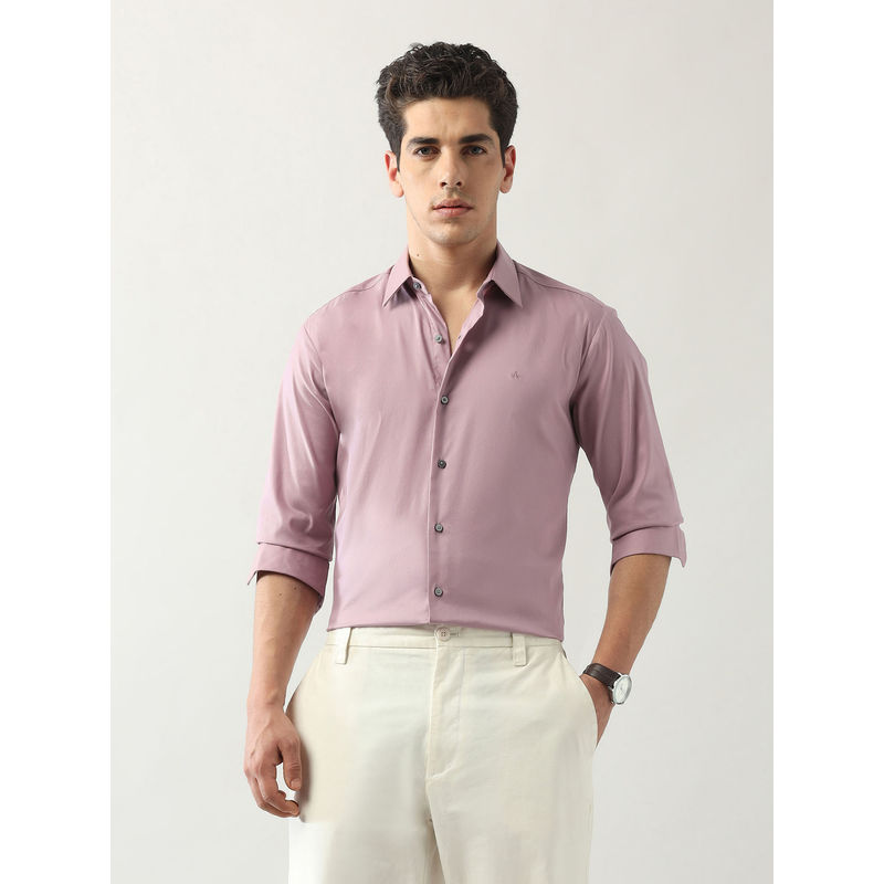 Arrow Newyork Men's Purple Textured Manhattan Slim Fit Shirt (42)