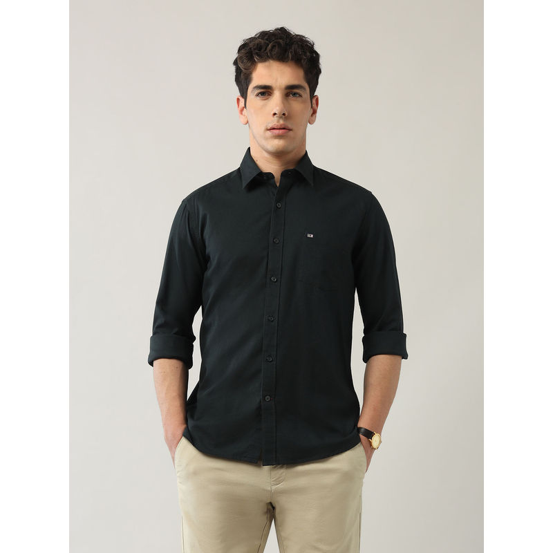 Arrow Sports Men's Grey Self Design Pure Cotton Slim Fit Shirt (38)