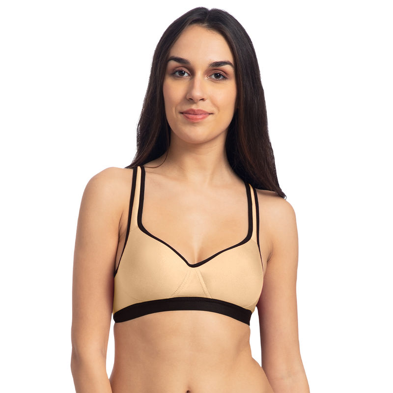 Komli Lightly Padded Sports Bra - Beige (34B)