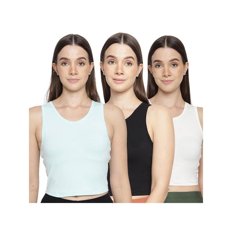 La Intimo Women Multi-Color Teeny Weeny Camisoles (Pack of 3) (XS)
