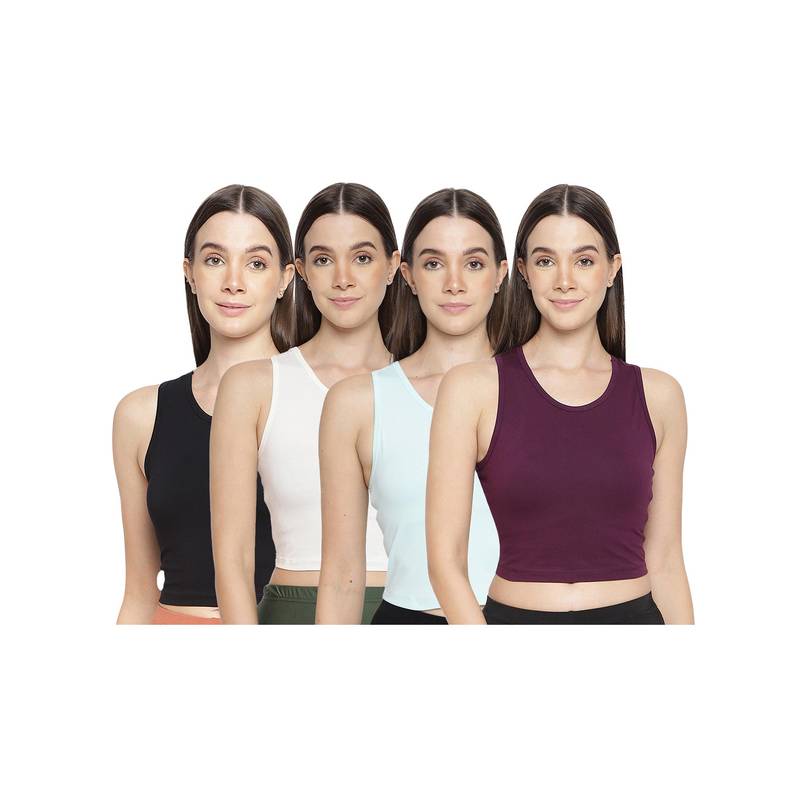 La Intimo Women Multi-Color Teeny Weeny Camisoles (Pack of 4) (XS)