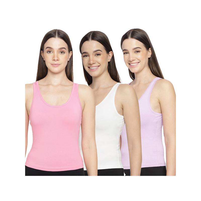 La Intimo Women Multi-Color Playful Dreamer Camisoles (Pack of 3) (XS)