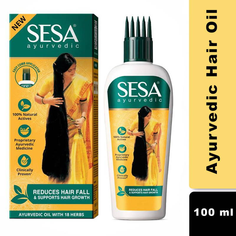 SESA Ayurvedic Hair Oil, 18 Herbs + 5 Oils, Kshir Pak Vidhi reduces Hair Fall & Supports Hair Growth