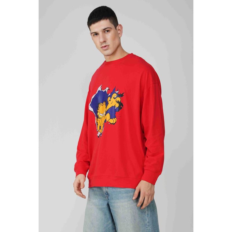 The Clothing Factory Garfield- Out To Get You Oversized Men's Sweatshirt (XS-S)