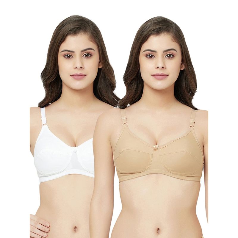 Groversons Paris Beauty Non-Padded Wirefree Full-Coverage Bra-PO2 (30C)