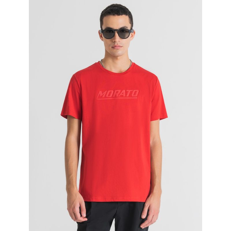 Antony Morato Mens Printed Red T-Shirt (S)