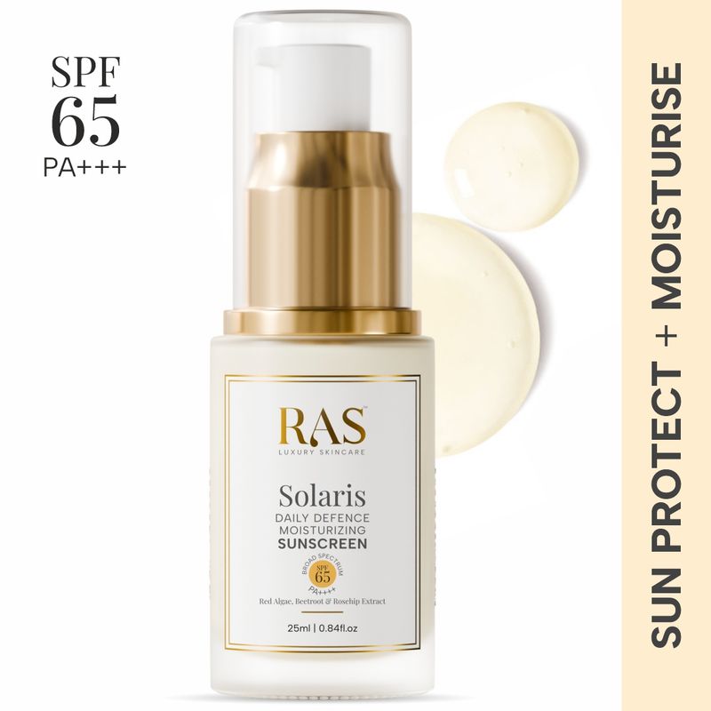 RAS Luxury Skincare Solaris Daily Defence Moisturising Sunscreen SPF 65 PA+++