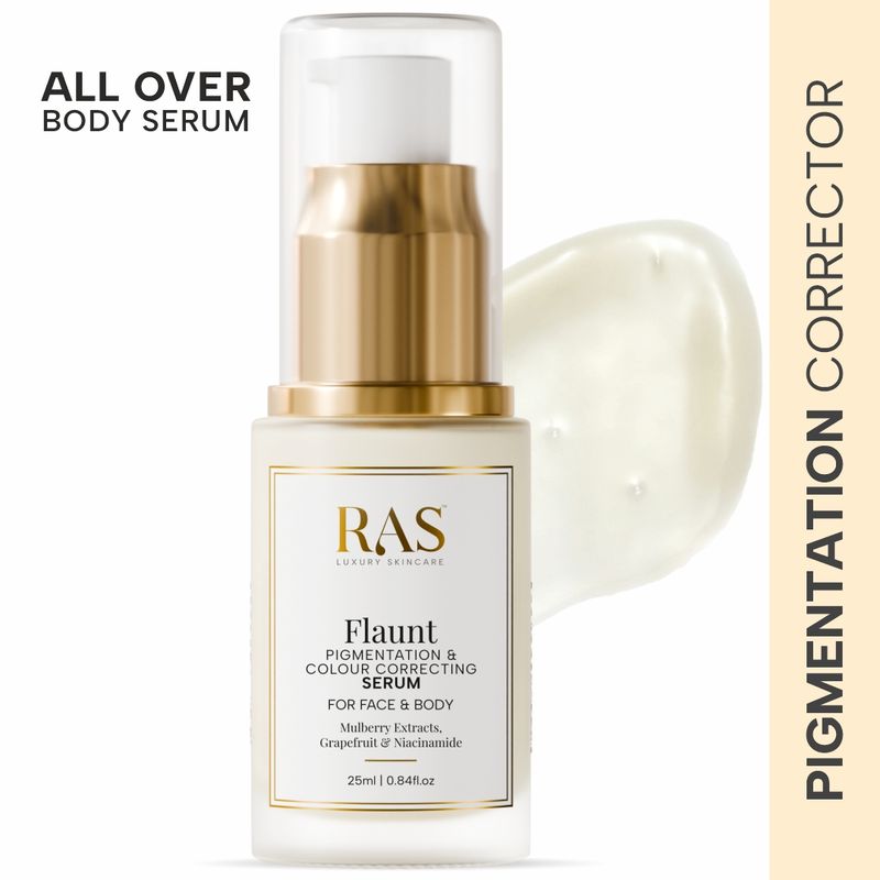 Ras Luxury Oils Flaunt Pigmentation Correction Serum With Niacinamide, Alpha Arbutin For Face & Body