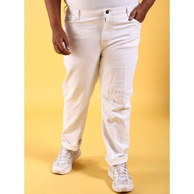 Hardsoda Men White Solid/Plain Jeans (46)