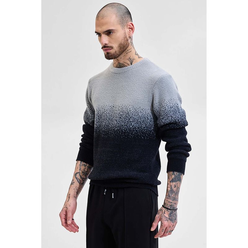 Snitch Men Grey Ombre Sweater (2XL)