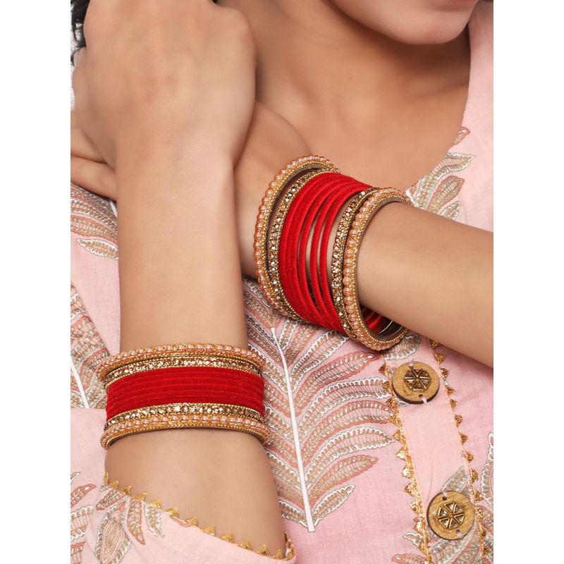 Aatmana Solid Handcrafted Bangles (Set of 24) (2.8)