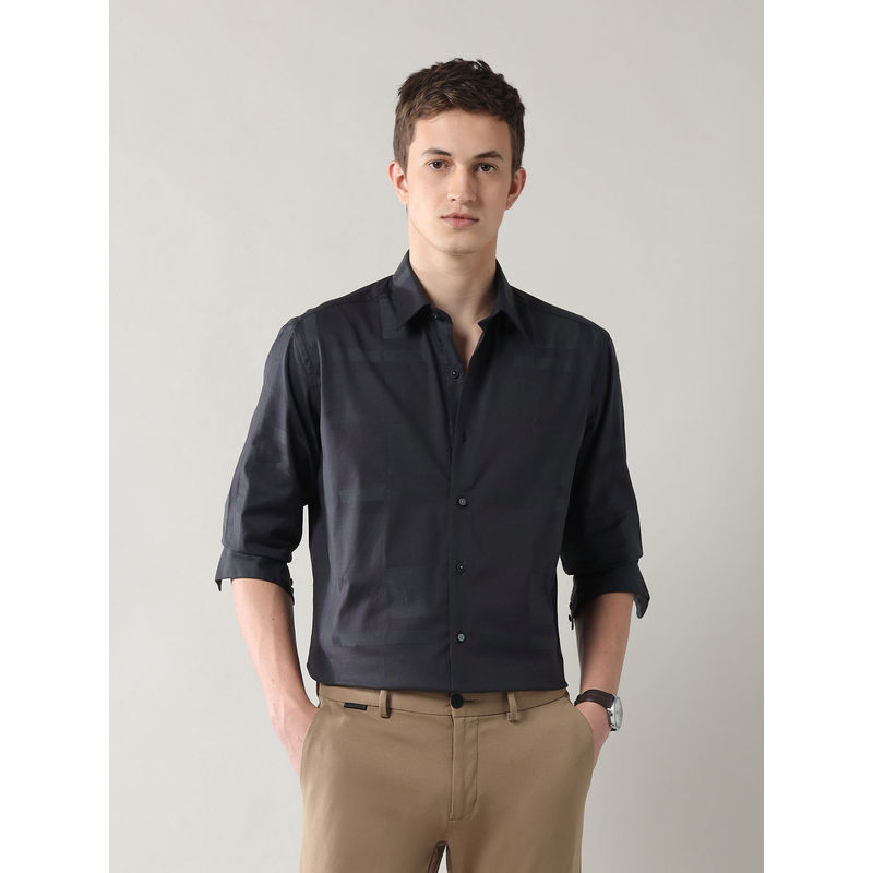 Arrow Newyork Purple Men's Manhattan Slim Fit Pattern Shirt (40)